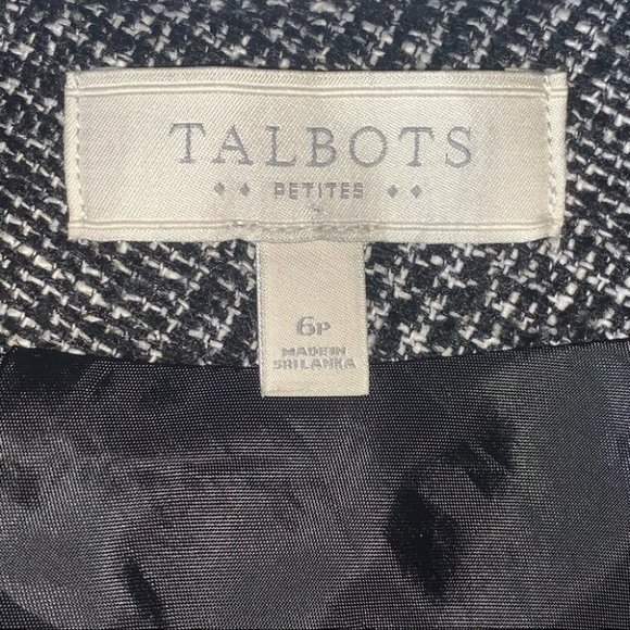 Talbots‎ Petites  A-Line Tweed Skirt Career Grey Black Size 6 US Petite - Picture 8 of 9